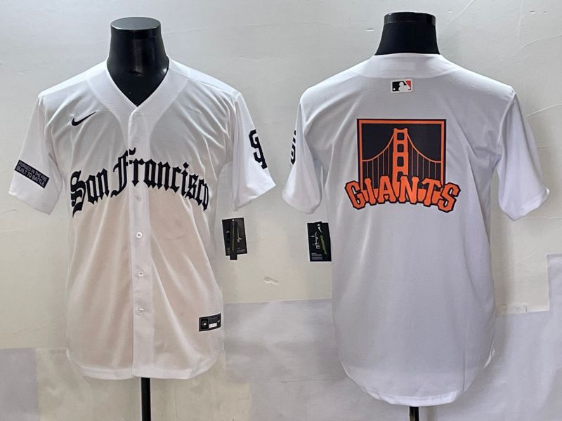 Men 2025 San Francisco Giants Blank White Five generations Joint Name Nike MLB Jersey style 8->san francisco giants->MLB Jersey